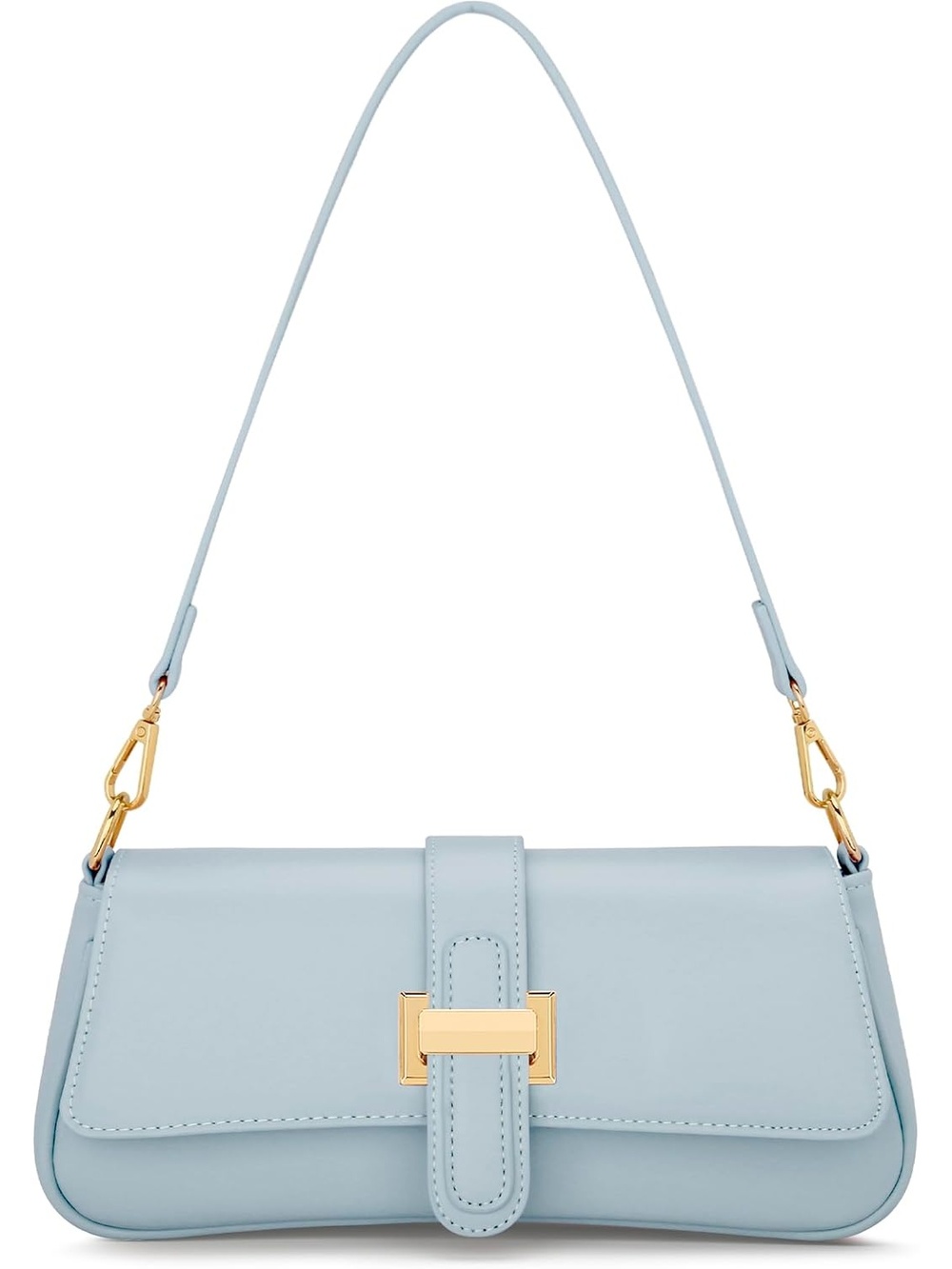 〽️ Women's Blue Vegan Leather Small Hobo Mini Clutch Purses Crossbody Bag
